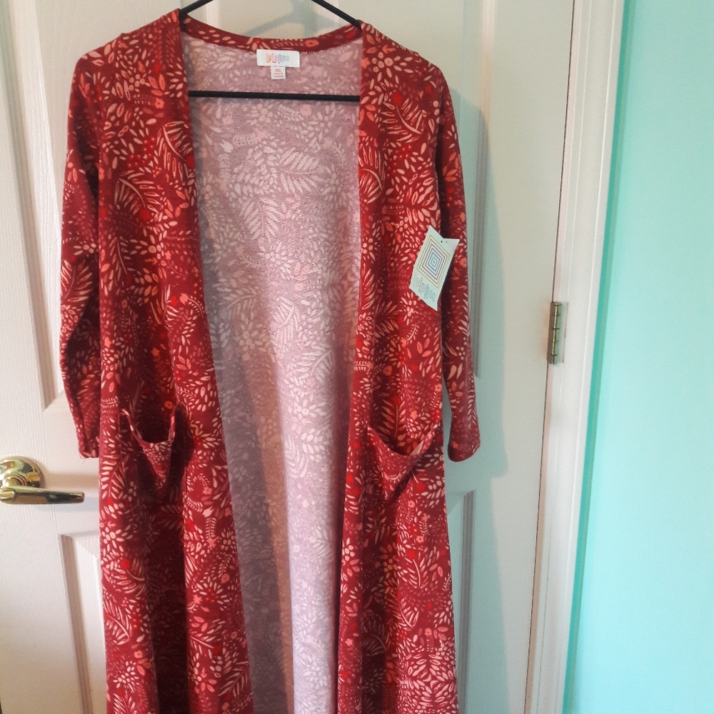 NWT LulaRoe Red Sarah Cardigan